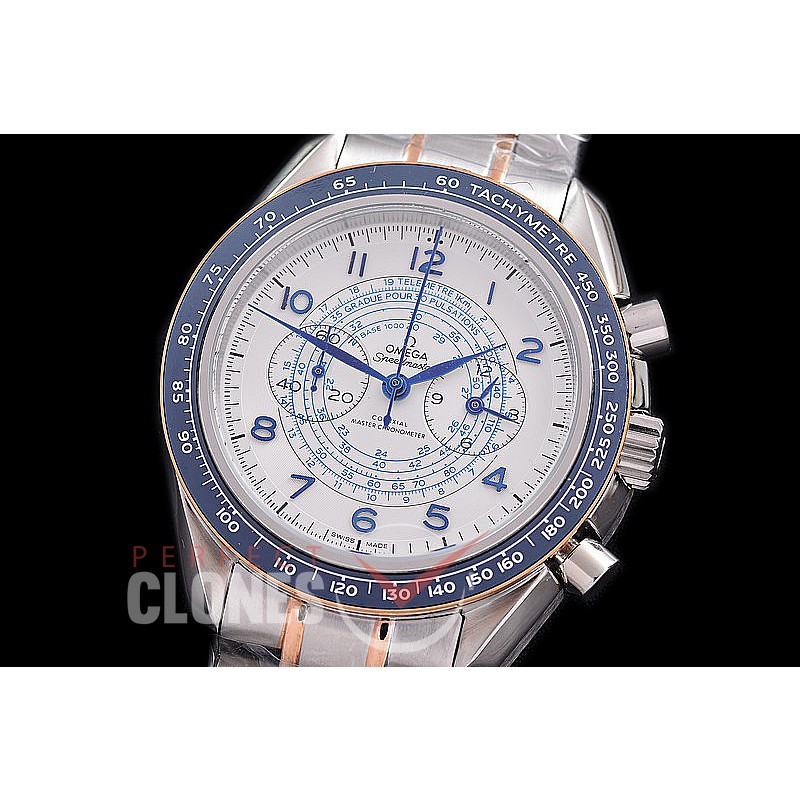 0 0 0 0 0 0 OMSP00907 Speedmaster Chronoscope SS/RG White OS20 Quartz