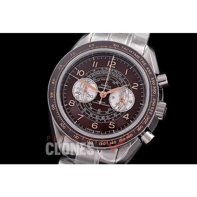 0 0 0 0 0 0 OMSP00904 Speedmaster Chronoscope SS/SS Brown OS20 Quartz