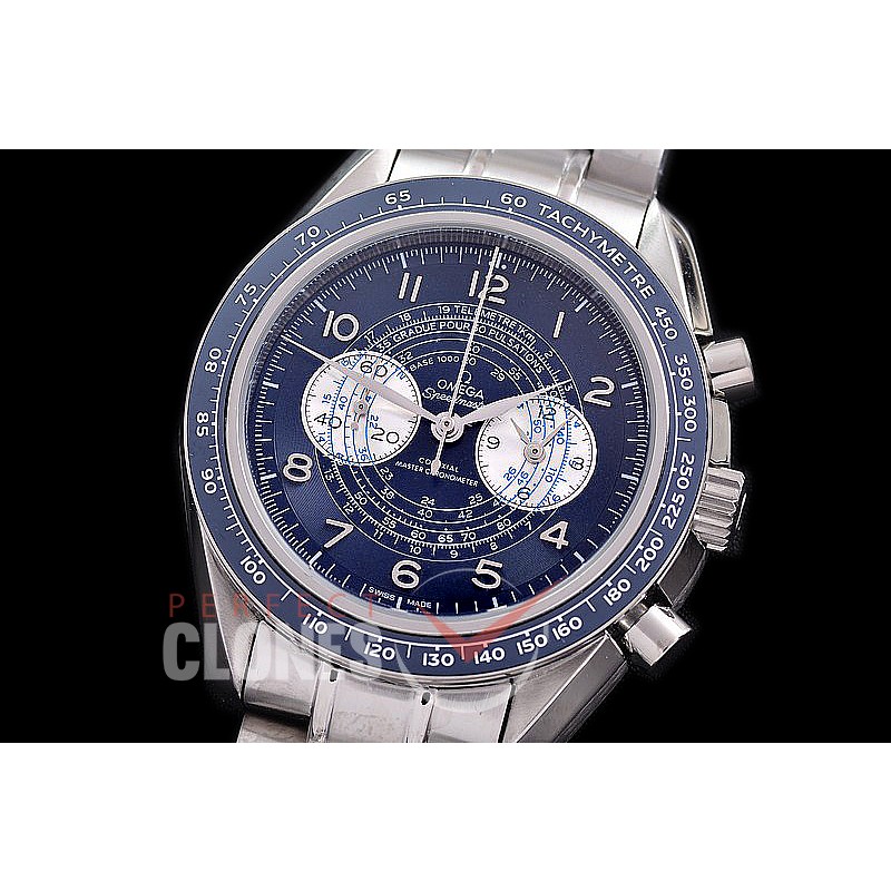 0 0 0 0 0 0 OMSP00903 Speedmaster Chronoscope SS/SS Blue OS20 Quartz
