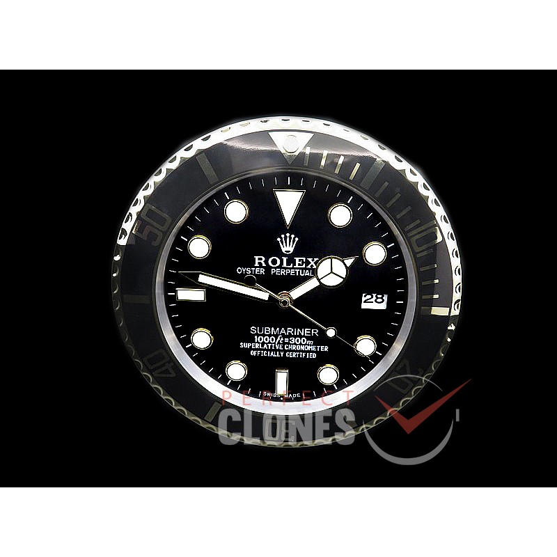 0 0 0 0 0 0 RLDC-SUB-111 Dealer Clock Submariner Style Black Swiss Quartz