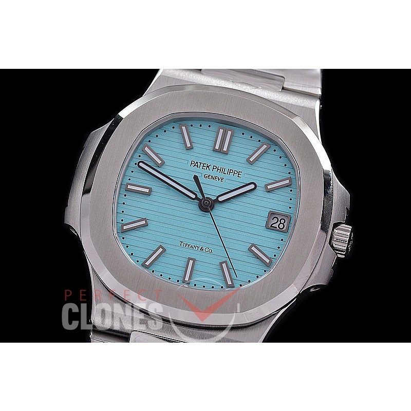 0 0 0 0 0 0 0 0 0 0 PP00606S 3KF UV Nautilis 5711 Tiffany & Co 170th Anniverary Edition SS/SS Tiffany Blue Asian Clone Calibre 324