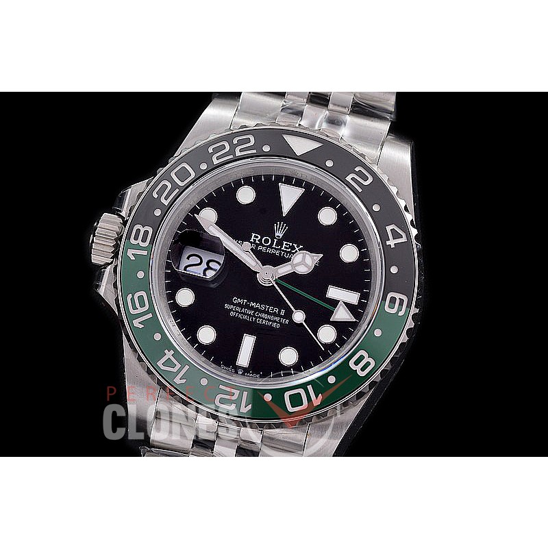 0 0 0 0 0 RLGS00925J GMF V6 904L Steel Lefty GMT 126720VTNR "Sprite" SS/SS/Jubilee Black VR 3285 CHS