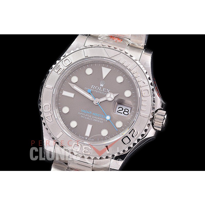 0 0 0 0 RYMEN00961 GMF 2016 Basel 126622 904L Steel Yachtmaster Men SS Dark Rhodium Grey SA 3235