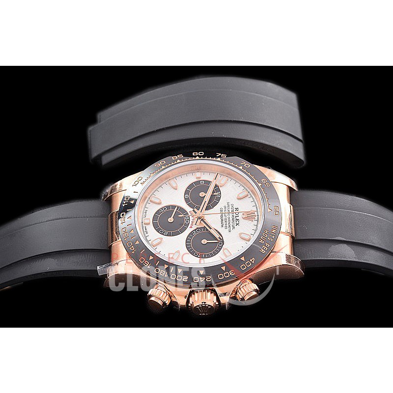0 0 0 RLDFR-4130-859R QF V3 904L Steel Daytona 116515LN RG/CER/RU Meteorite Sticks 4130 Superclone - 72 Hours Power Reserve Movement 