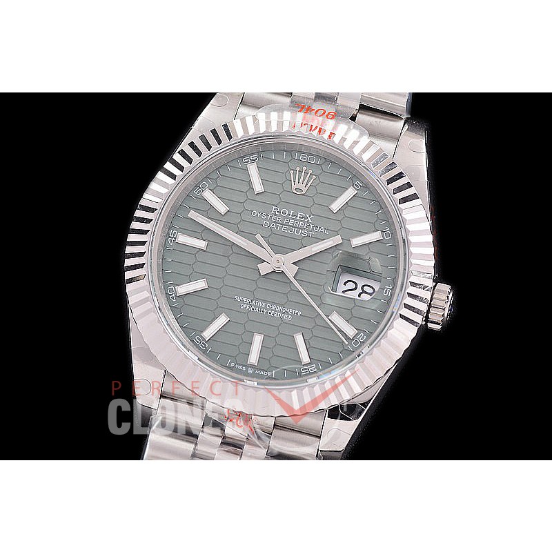 0 0 0 0 0 R41DJS-3235-209 GMF 904L Steel Datejust 41mm 126334 SS/SS Fluted/Jubilee Fluted Green Sticks VR 3235 