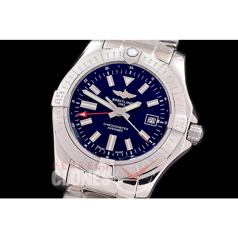 0 0 0 0 0 0 BLSA-43-032 ANF/OXF Avenger Automatic GMT 43mm SS/SS Black Sticks Asia 2836 