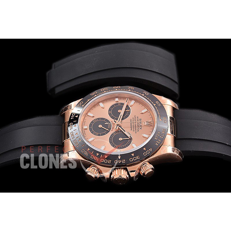 0 0 0 RLDFR-4130-855R QF V3 904L Steel Daytona 116515LN RG/CER/RU Rose Gold Sticks 4130 Superclone - 72 Hours Power Reserve Movement 