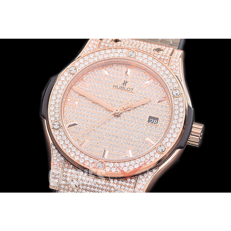 HBFS-42-0028 ANF/OXF Classic Fusion King Diamond Paved RG/Diam/LE Diam Asian Clone 2892 - Real Diamonds !!! 