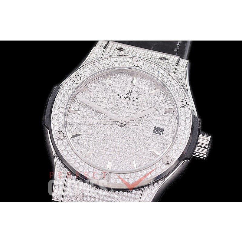 HBFS-42-0008 ANF/OXF Classic Fusion King Diamond Paved SS/Diam/LE Diam Asian Clone 2892 - Real Diamonds !!! 