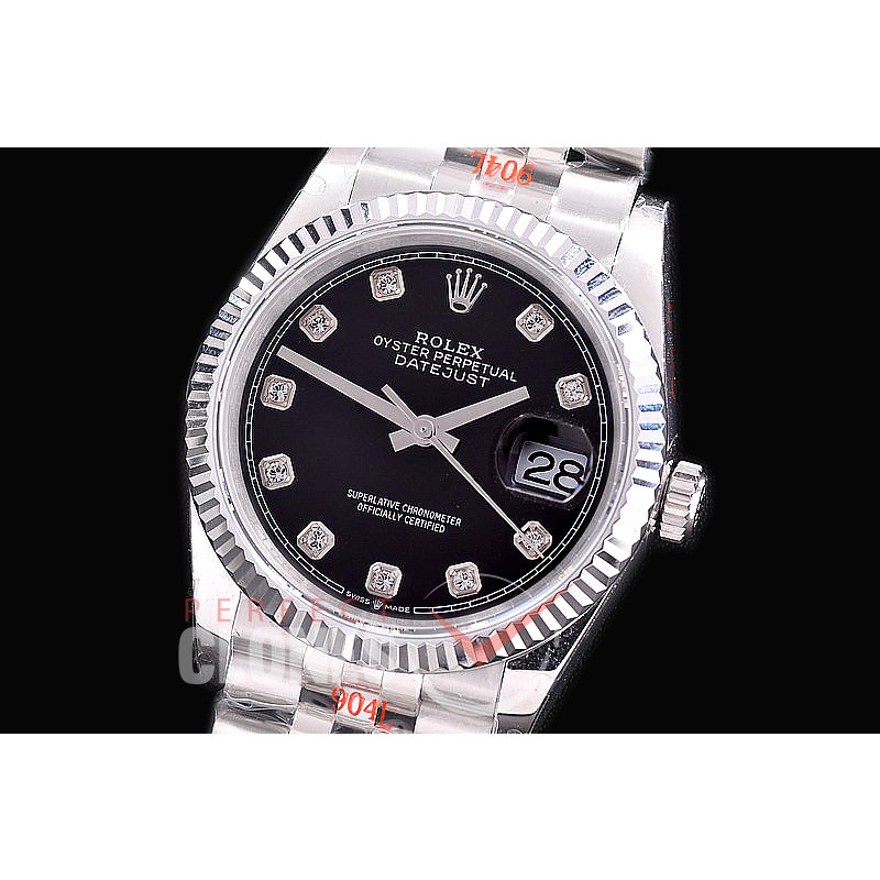 R36DJS-3235-212 GMF 126234 SS/SS Fluted/Jubilee Black Diamonds VR 3235 904L Steel / Extra Weighted Casework / Bracelet