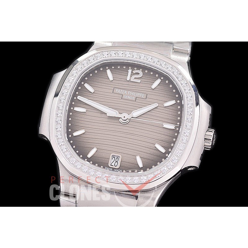 PP-7118-002D 3KF Nautilus Ladies 7118 SS/SS Grey Asian Clone Calibre 324SC