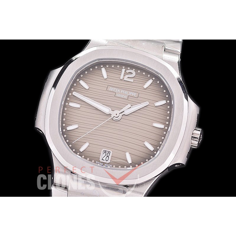 PP-7118-002 3KF Nautilus Ladies 7118 SS/SS Grey Asian Clone Calibre 324SC