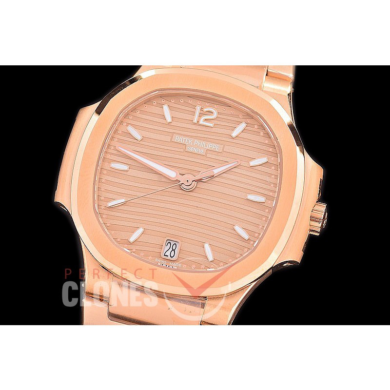 PP-7118-015 3KF Nautilus Ladies 7118 RG/RG Rose Gold Asian Clone Calibre 324SC