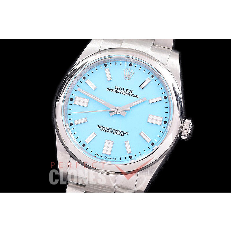 RLOY-41-027S GMF 904 Steel Osyter Perpetual 41mm 124300 SS/SS Ice Blue Sticks VR 3230 