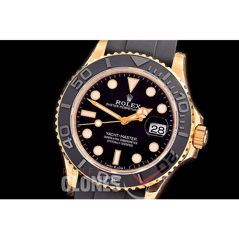 RYM-42-018 XF/VSF 904 Steel 2022 Yachtmaster 42 226658 Men Oysterflex CER/YG/RU Black VSF 3235