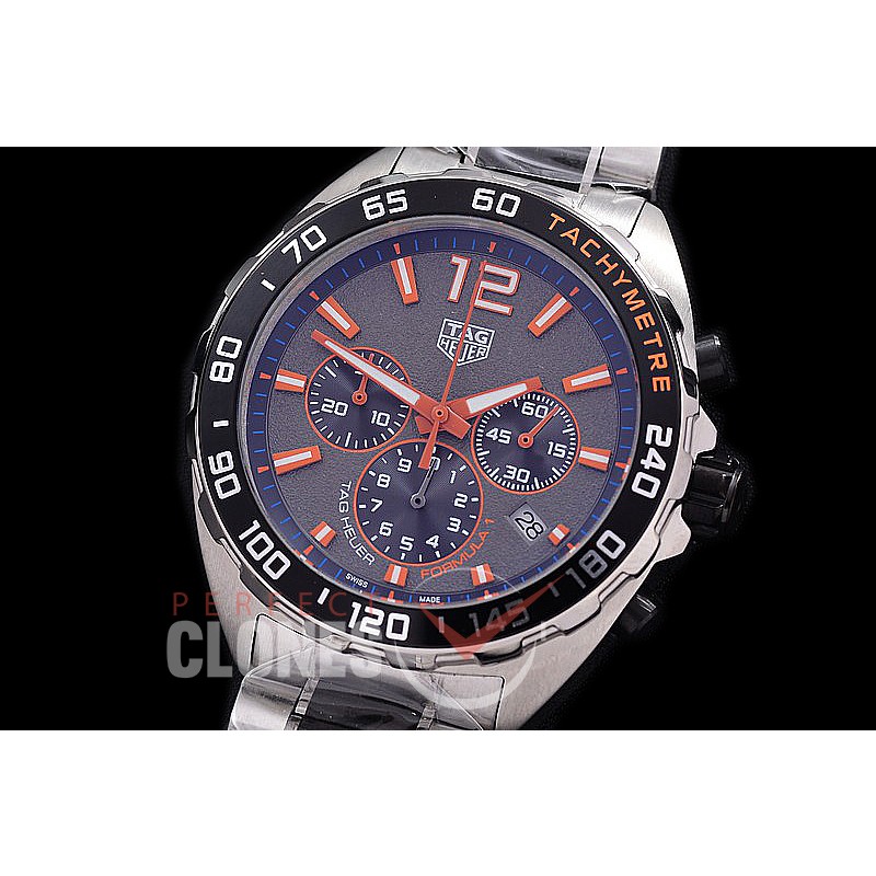 0 TGF1-00806A Indy 500 Indianapolis Speedway Special Ed Chronograph SS/SS Grey-Orange OS 20 Qtz