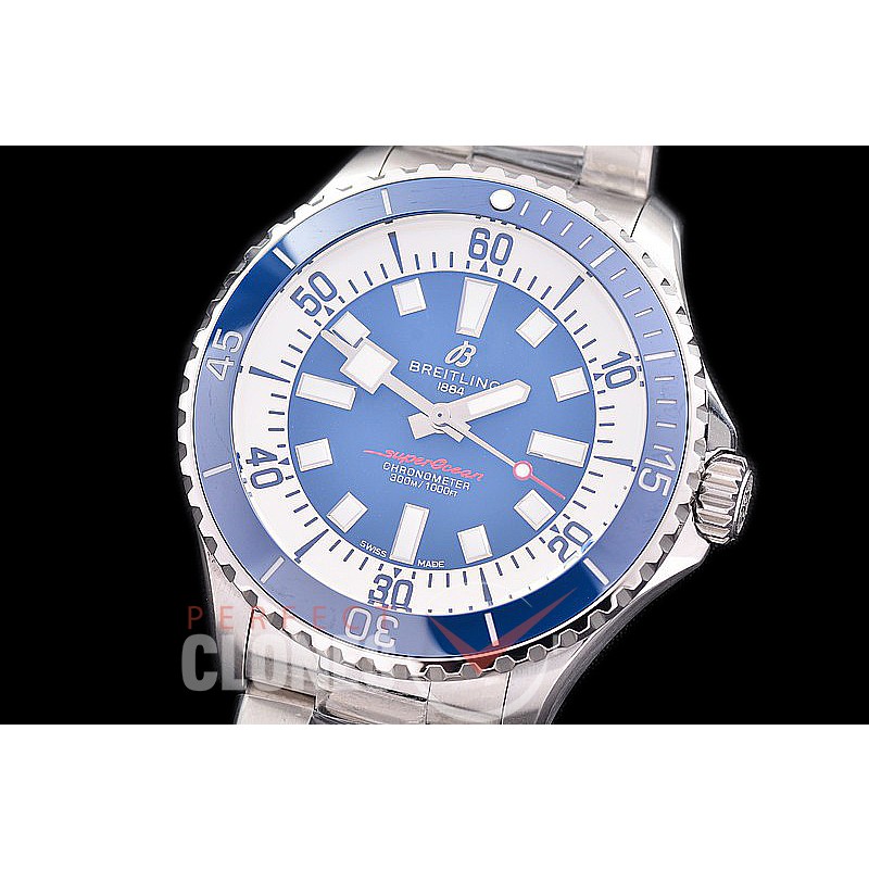 BLSO-42-103 TF Superocean Automatic 44mm SS/SS Blue Sticks Asia 2824