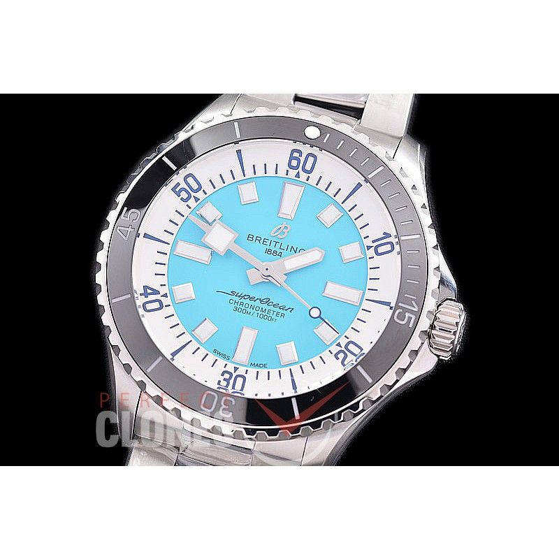 BLSO-42-104 TF Superocean Automatic 44mm SS/SS Tiffany Blue Sticks Asia 2824