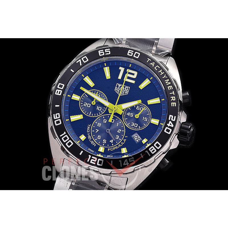 0 TGF1-00807A Indy 500 Indianapolis Speedway Special Ed Chronograph SS/SS Black-Yellow OS 20 Qtz