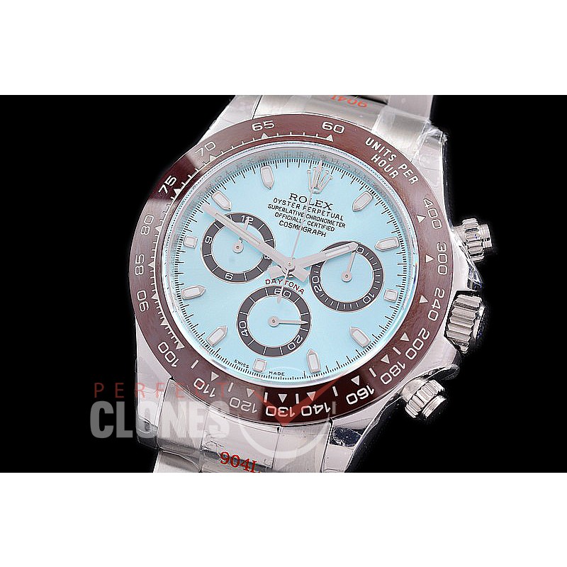0 0 0 RLDS-4130-861 QF V3 904L Steel Daytona 116506IBLSO 50th Anniversary SS/CER/SS Ice Blue Sticks 4130 Superclone - 72 Hours Power Reserve Movement 