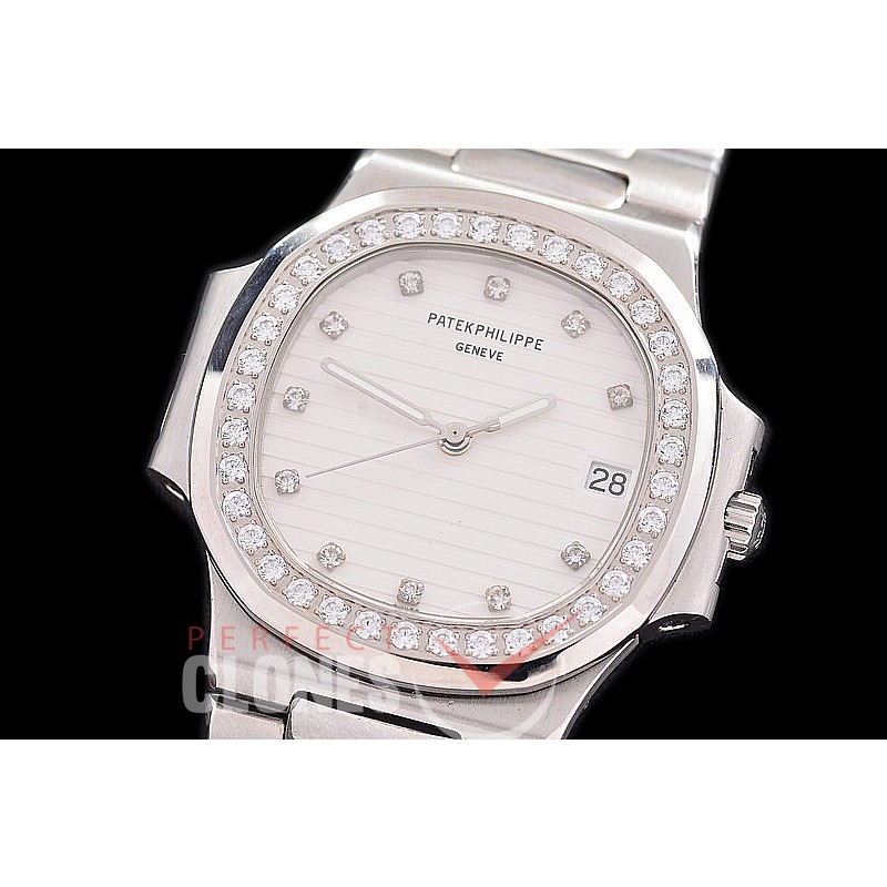 PPNTM-011 Nautilus Mid/ Size SS/SS White Diam A-2824