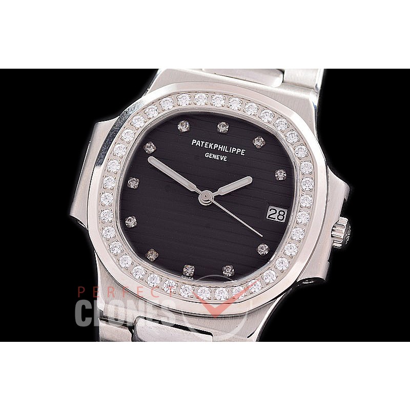 PPNTM-012 Nautilus Mid/ Size SS/SS Black Diam A-2824