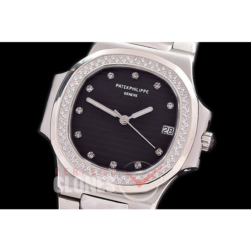 PPNTM-022 Nautilus Mid/ Size SS/SS Black Diam A-2824