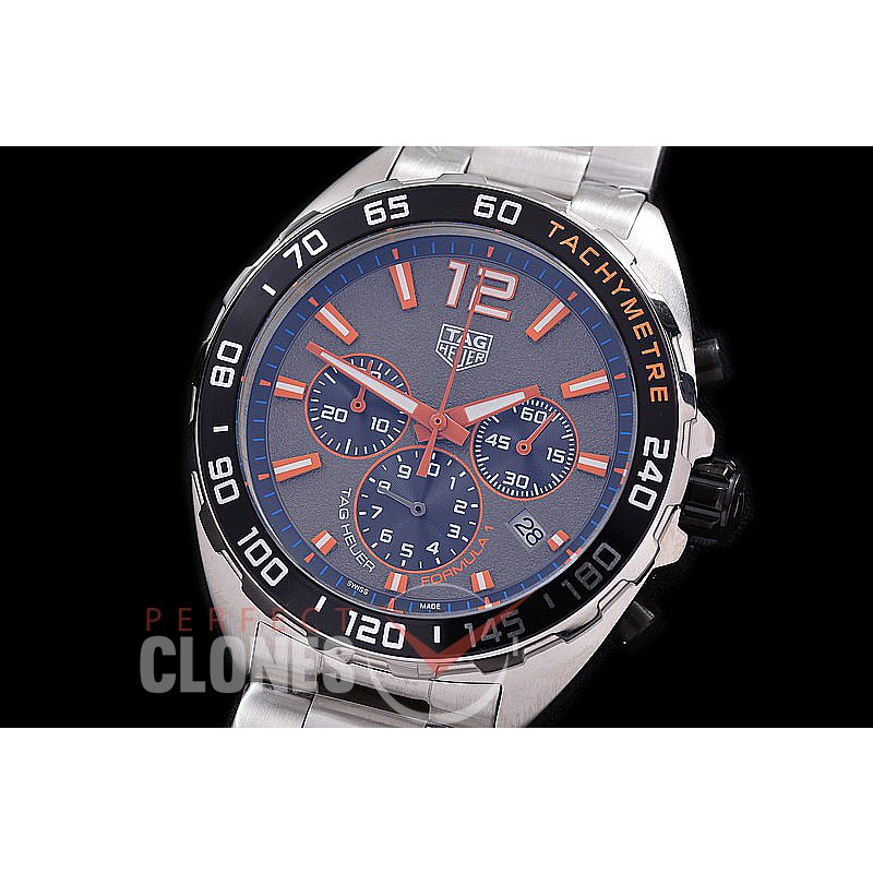 0 TGF1-00806 Indy 500 Indianapolis Speedway Special Ed Chronograph SS/SS Grey-Orange OS 20 Qtz