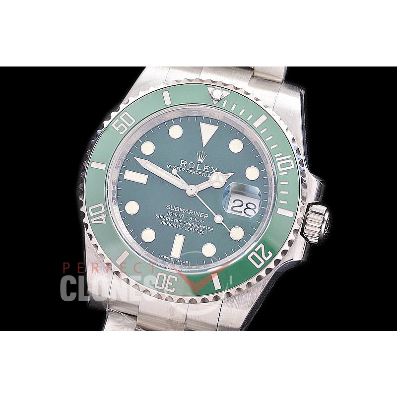 0 0 0 0 RLSS00802S NF V8 Submariner 116610LV SS/SS Hulk Green SH 3135 - Special Offer 