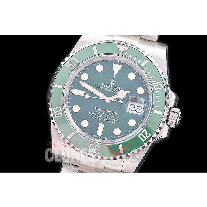 0 0 0 0 RLSS00802 NF V8 Submariner 116610LV SS/SS Hulk Green A-2836 - Special Offer 