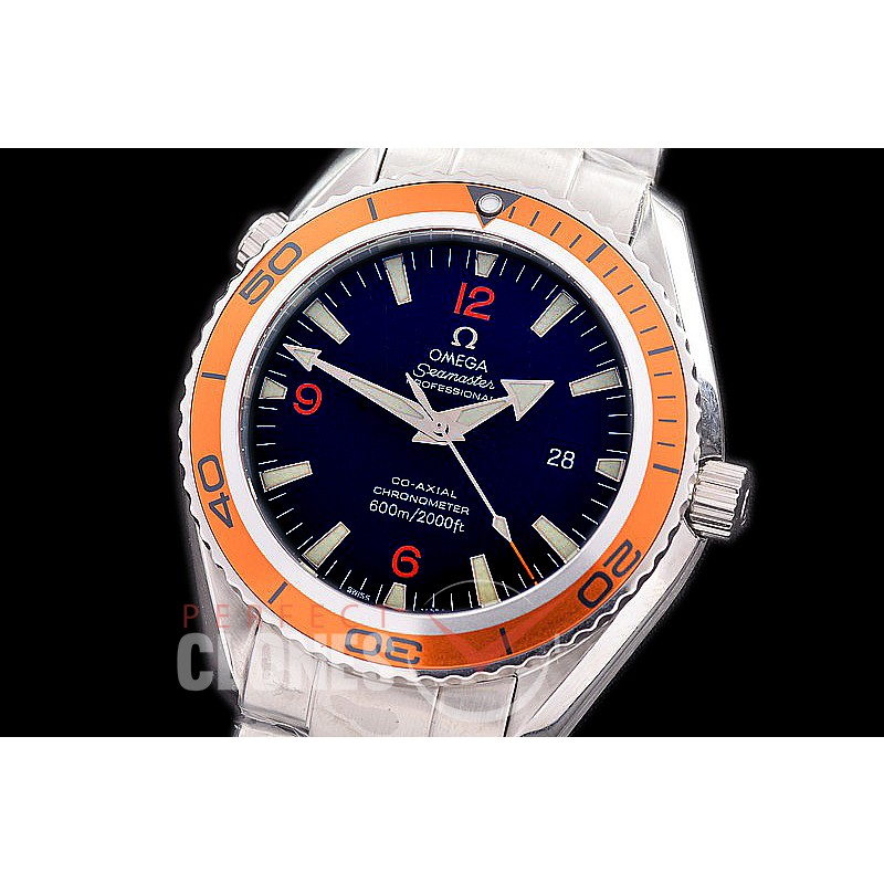 OMPO-103 BP Seamaster Planet Ocean 2208.50.00 45mm SS/SS Black A-2824 - Special Offer