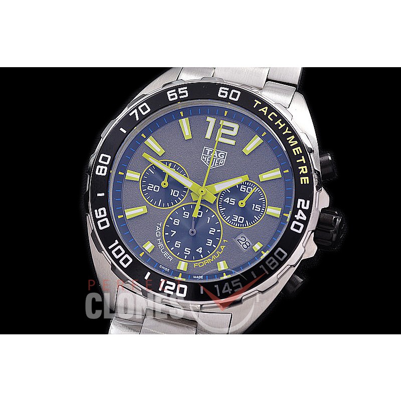 0 TGF1-00808 Indy 500 Indianapolis Speedway Special Ed Chronograph SS/SS Grey-Yellow OS 20 Qtz