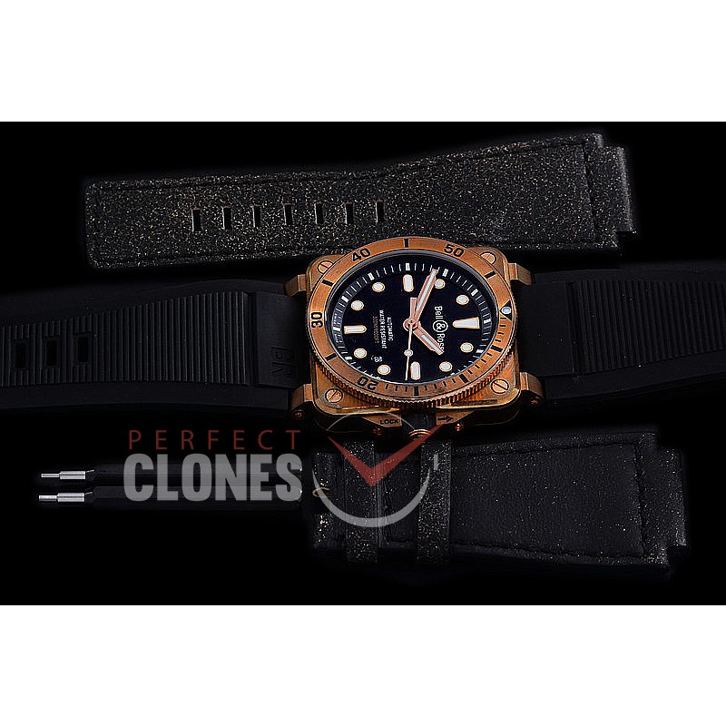 0 0 0 0 0 0 BR03-92-016 WBF/NF BR03-92 Bronzo Diver BR/RU Black Miyota 9015 - Free Leather Strap/ Toolkit 