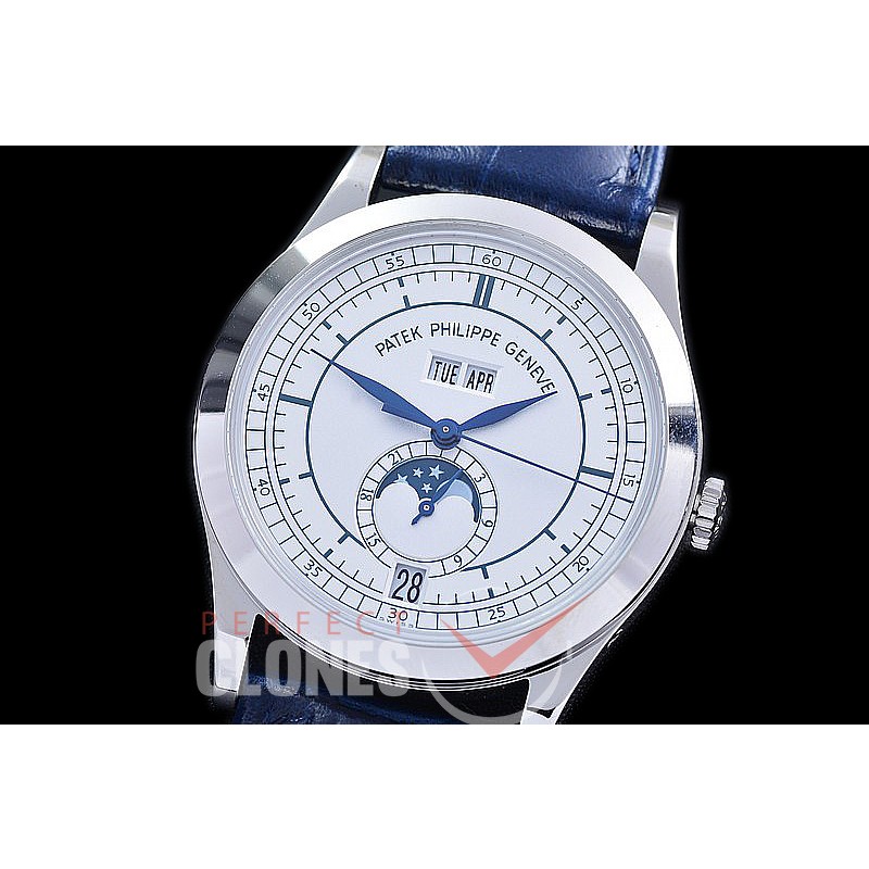 PP-5396-020L PPF Complications 5396 Annual Calender SS/LE White Miyota 9100 Mod to Calibre 324