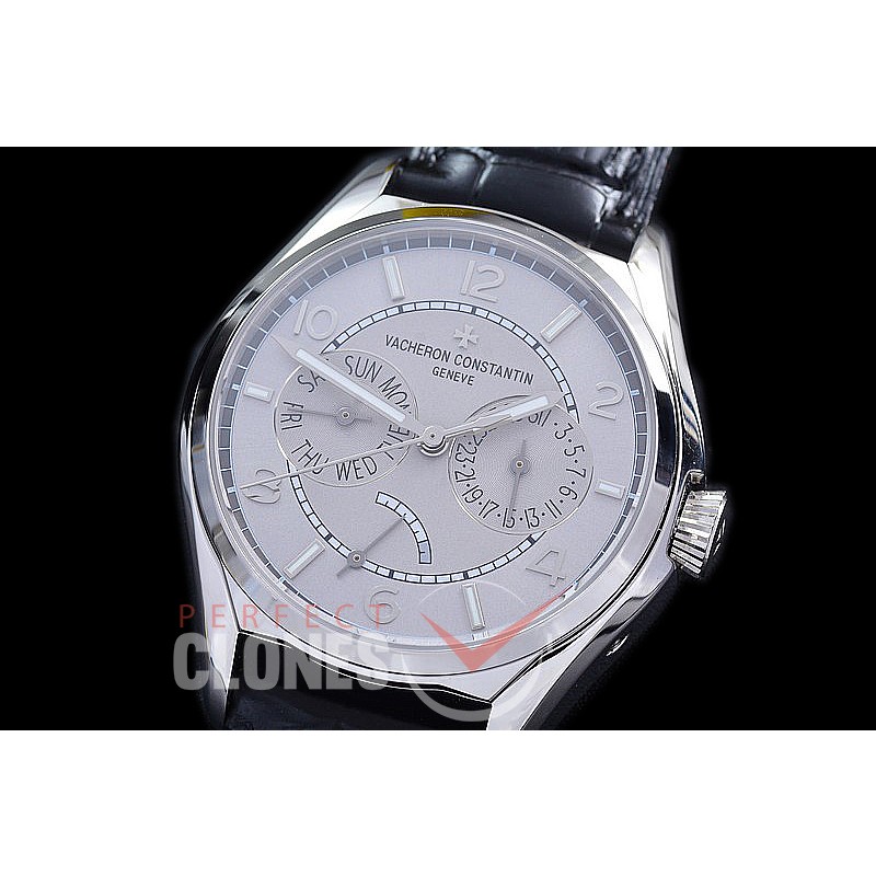 0 0 0 0 VC-56-DD-101 AIF Fiftysix Day Date SS/LE Silver Asian Clone VC Calibre 2475 SC/2 