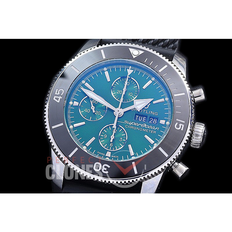 0 0 BLSF-HC46-105R ANF Superocean Heritage Chronograph SS/RU Green A-7750