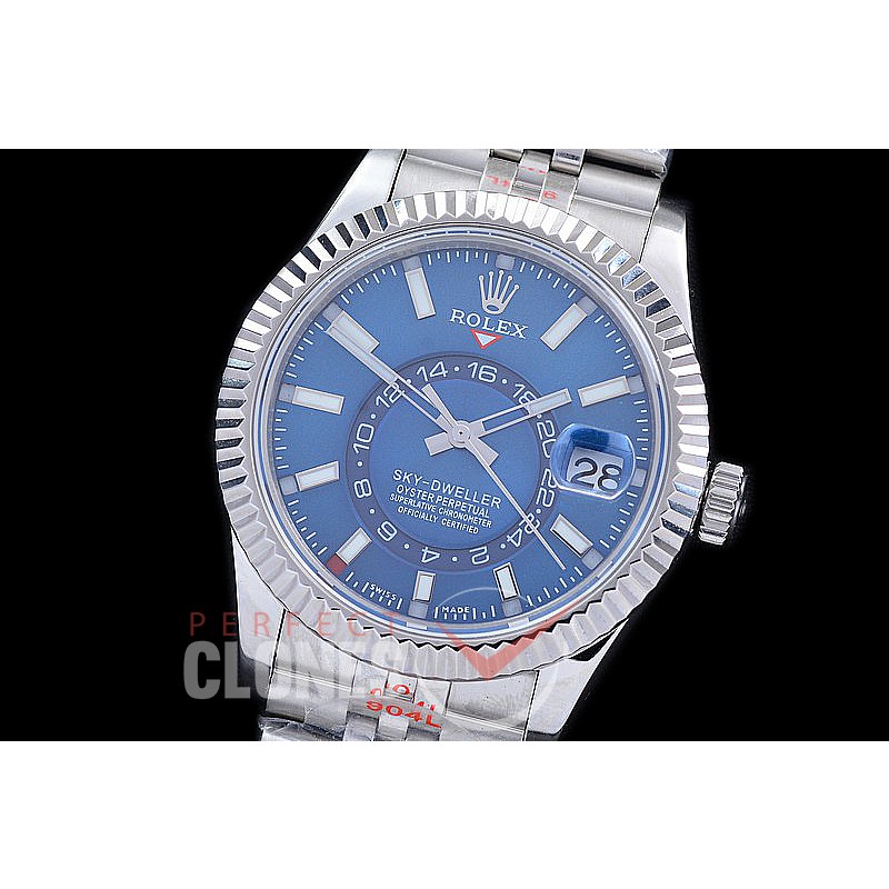 0 0 0 RSKDS00103J NF 904L Steel 326934 SkyDweller SS/SS Blue Sticks SA 9001 