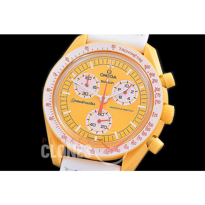 OMSPSW-103 Omega × Swatch Speedmaster MoonSwatch / Mission to The Sun CER/NY Yellow/Yellow Japanese OS Quartz