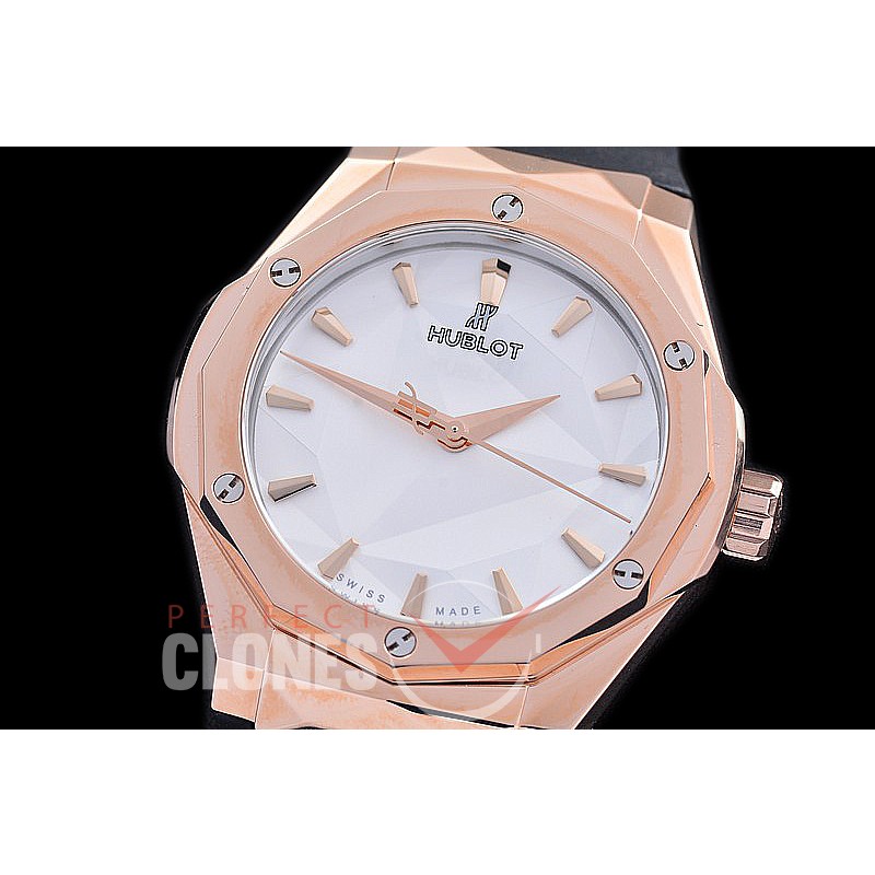 HBFS-40-0111 ANF/OXF Classic Fusion Orlinski 40mm RG/LE White Asian Clone 2892