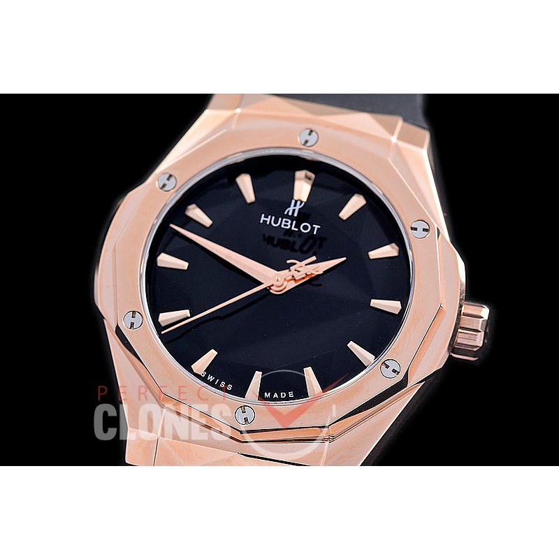 HBFS-40-0112 ANF/OXF Classic Fusion Orlinski 40mm RG/LE Black Asian Clone 2892