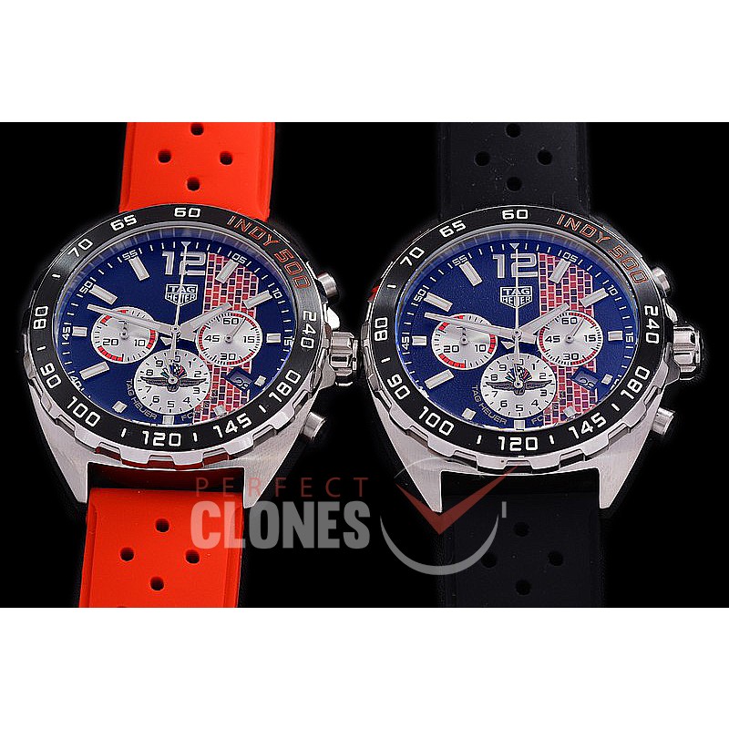 0 TGF1-00811R Indy 500 Indianapolis Speedway Special Ed Chronograph SS/RU Black OS 20 Qtz