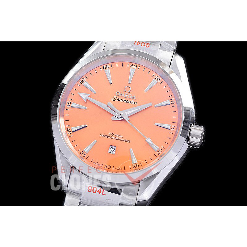 OMAT38-905 Ladies 38mm Aqua Terra Date Master Co-Axial Automtaic SS/SS Amble Yellow Sticks A-2813/Mod 8900