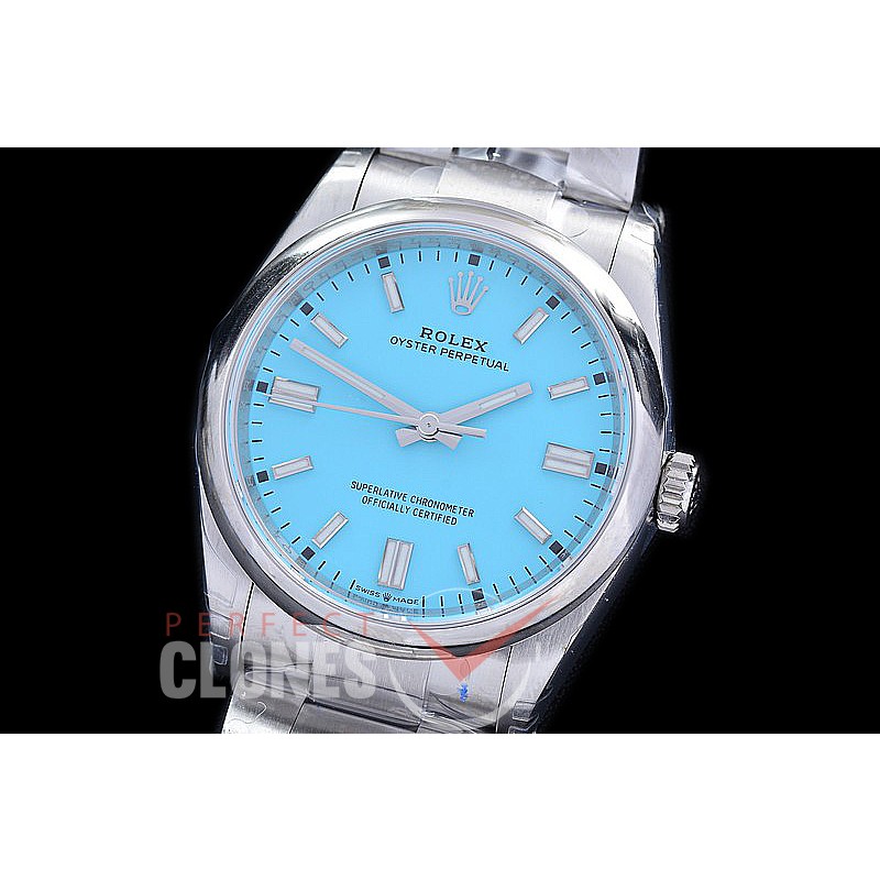 RLOY-36-051 GMF 904 Steel Osyter Perpetual 36mm 126000 SS/SS Ice Blue Sticks VS 3235 - 72 Hours Reserve 