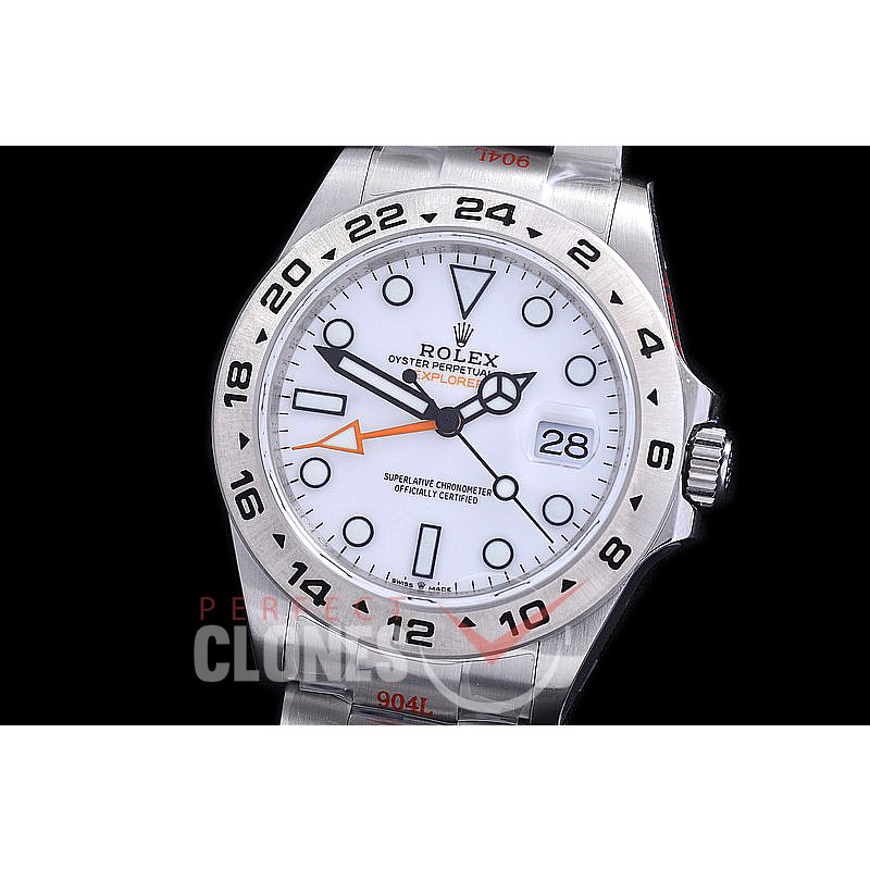 0 0 0 0 0 0 0 0 RLEX00921 UV GMF 904L Steel 226570 CHS Explorer II SS/SS White VR 3285