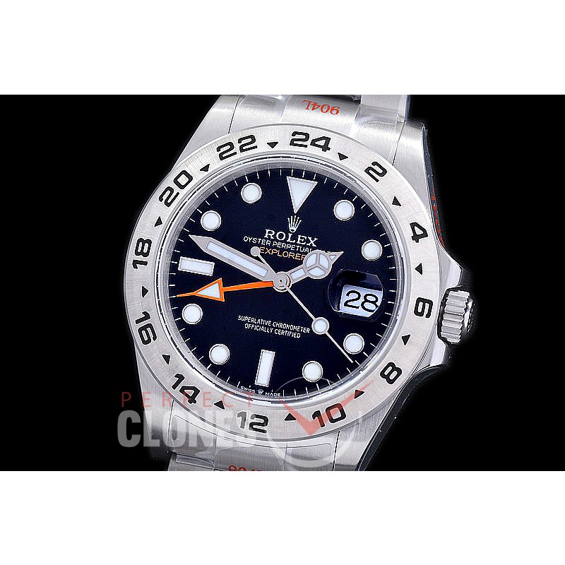0 0 0 0 0 0 0 0 RLEX00922 UV GMF 904L Steel 226570 CHS Explorer II SS/SS Black VR 3285