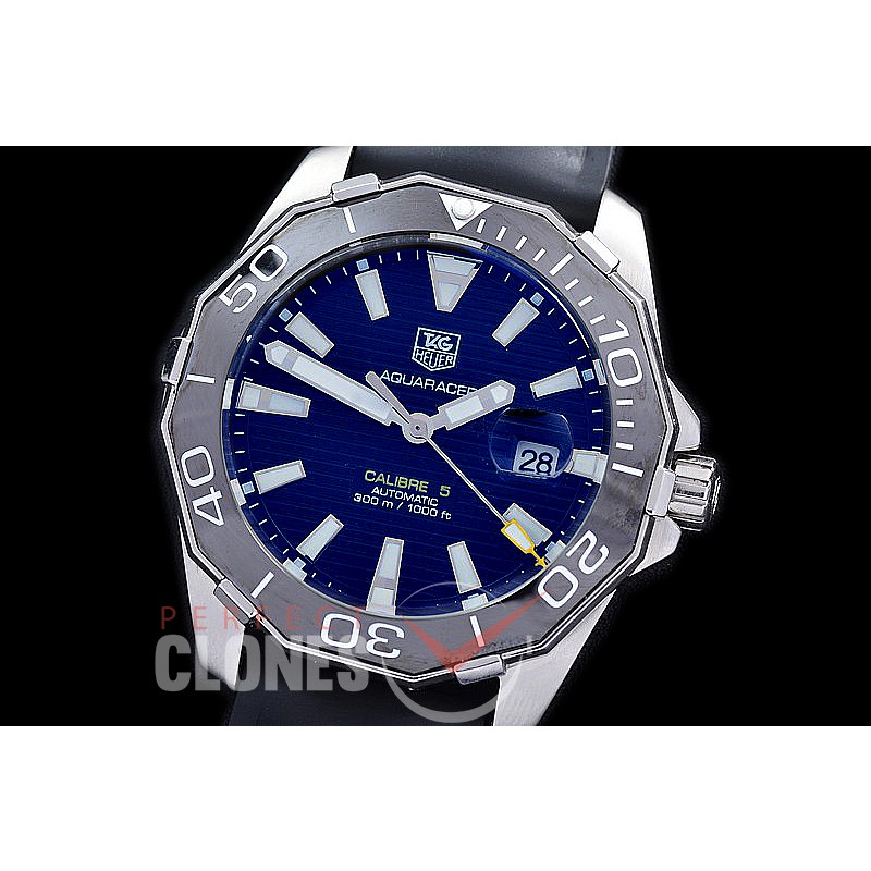 TGAQ-C5-212R Aquaracer Calibre 5 Automatic SS/RU Black Sticks Asian 2813