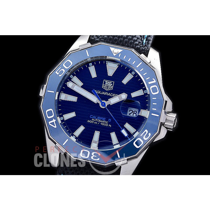 TGAQ-C5-213N Aquaracer Calibre 5 Automatic SS/NY Black Sticks Asian 2813