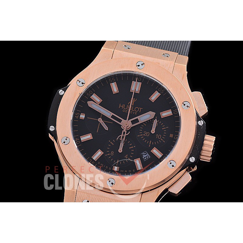 0 0 0 0 0 0 0 0 0 HB00218 HHWF Big Bang Evolution 44mm RG/RU Black A-7750 / 4100
