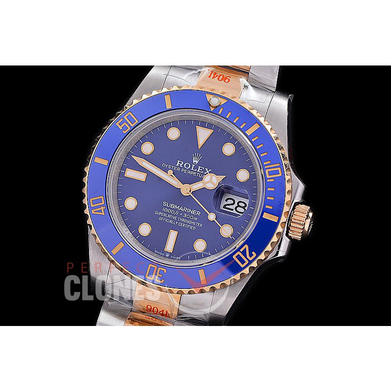  RLST-41-0002W BP 904L Steel/18K Wrapped Gold 2020 41mm Submariner 126613LB SS/YG Blue SH 3235