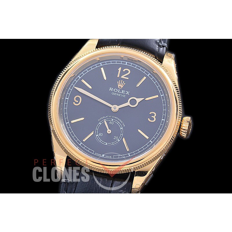 RLP1908-112 RF Perpetual 1908 52508 YG/LE Black Asian Clone Cal 7140